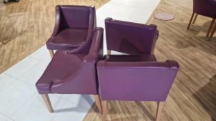 Purple Sofa Chairs x4