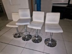 4x White Bar Stools