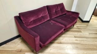 Rouge Fabric Sofa