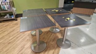 Ash Wood Effect Square Table x4