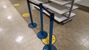 Blue Crowed Barriers x3
