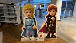 Lego Disney Frozen Anna and Elsa Carboard Cut outs