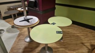 Lime Green Round Tables x4