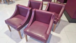 Purple Sofa Chairs x4
