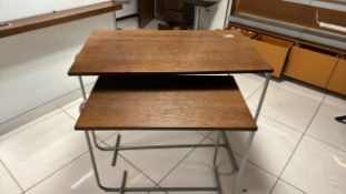 Wooden Nesting Display Tables x2