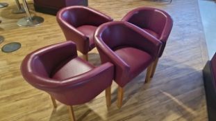 Purple Round Sofa Chairs x4