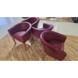 Purple Round Sofa Chairs x4