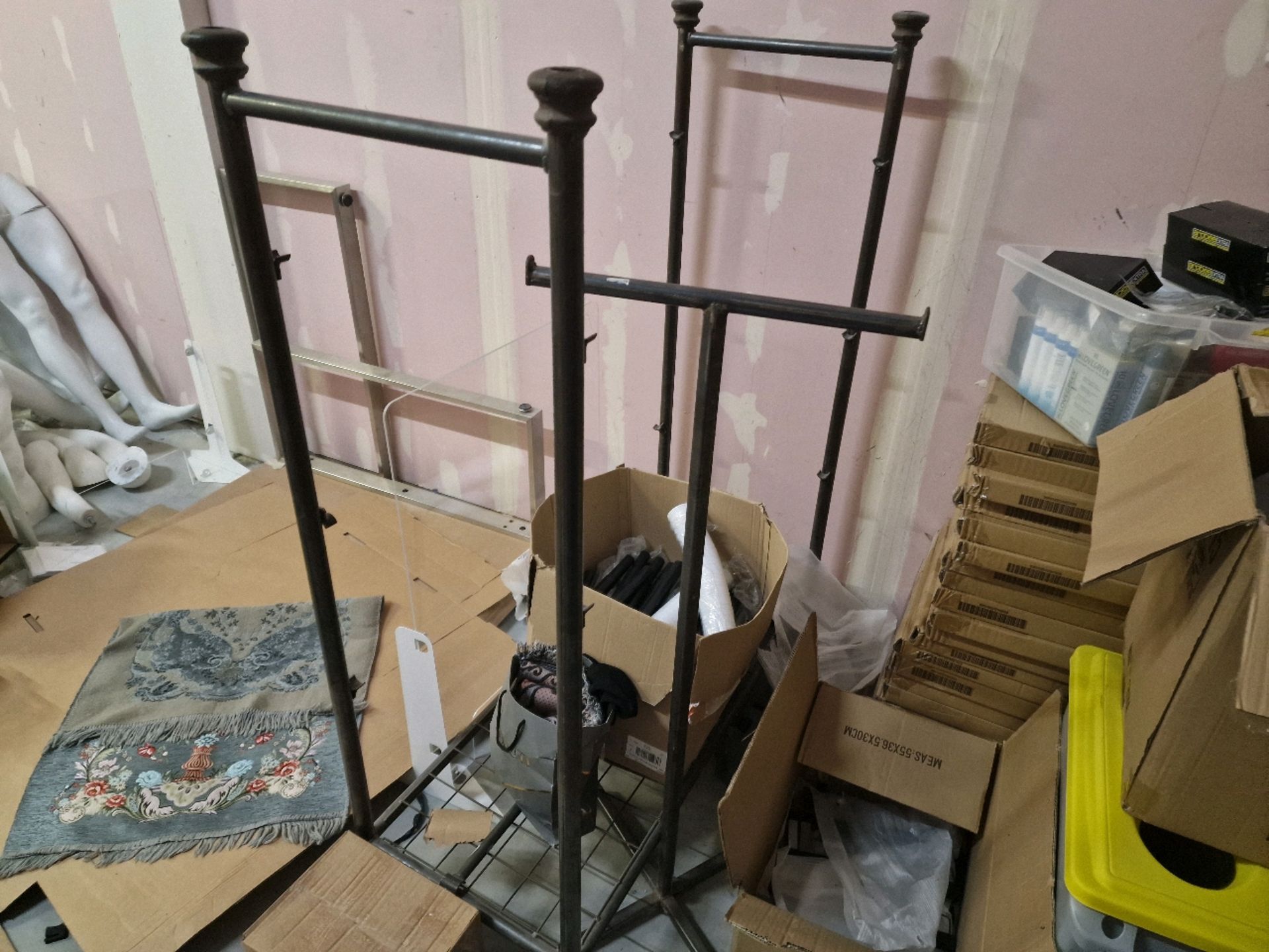 Rustic Metal Hanging Rail x2