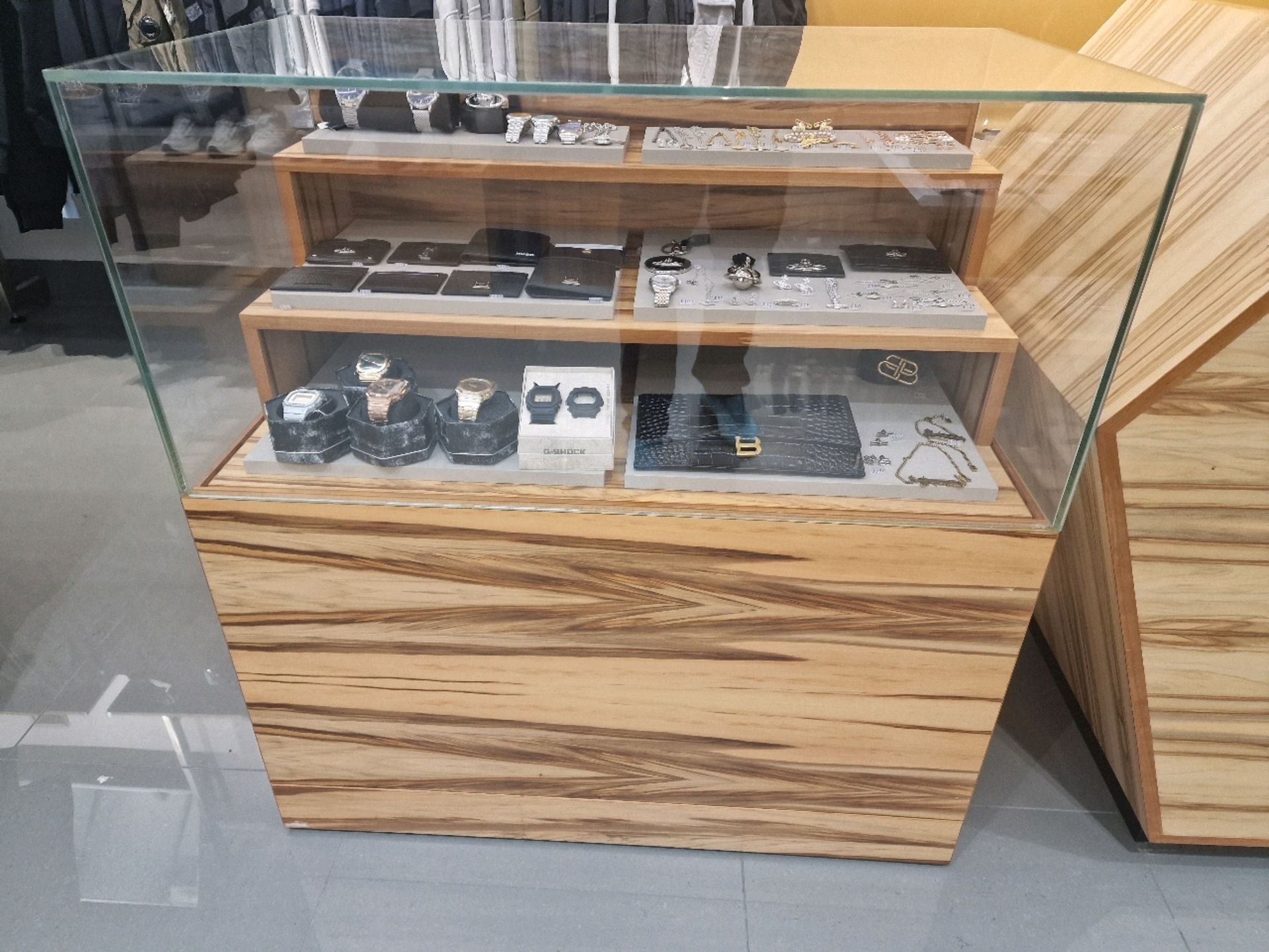 Glass and Wood Display Unit