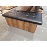 Wood and Leather Effect Display Seating
