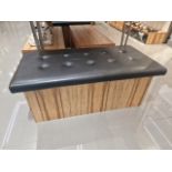 Wood and Leather Effect Display Seating