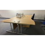 Wood Effect Office Desk x4