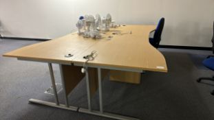 Wood Effect Office Desk x4