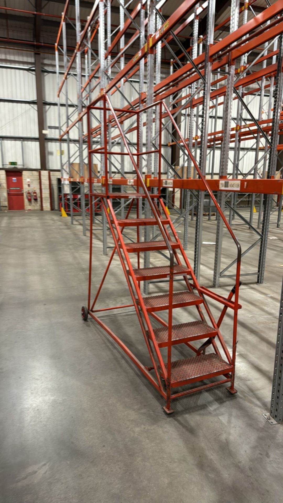Red Mobile Step Ladder - Image 3 of 3