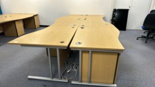 Wood Effect Office Desk x6