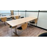 Rectangular Cafeteria Table & Chairs x4