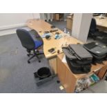 Wooden Effect Office Desks x3 With Office Chair x1