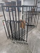 Black Metal Hanging Rails x6