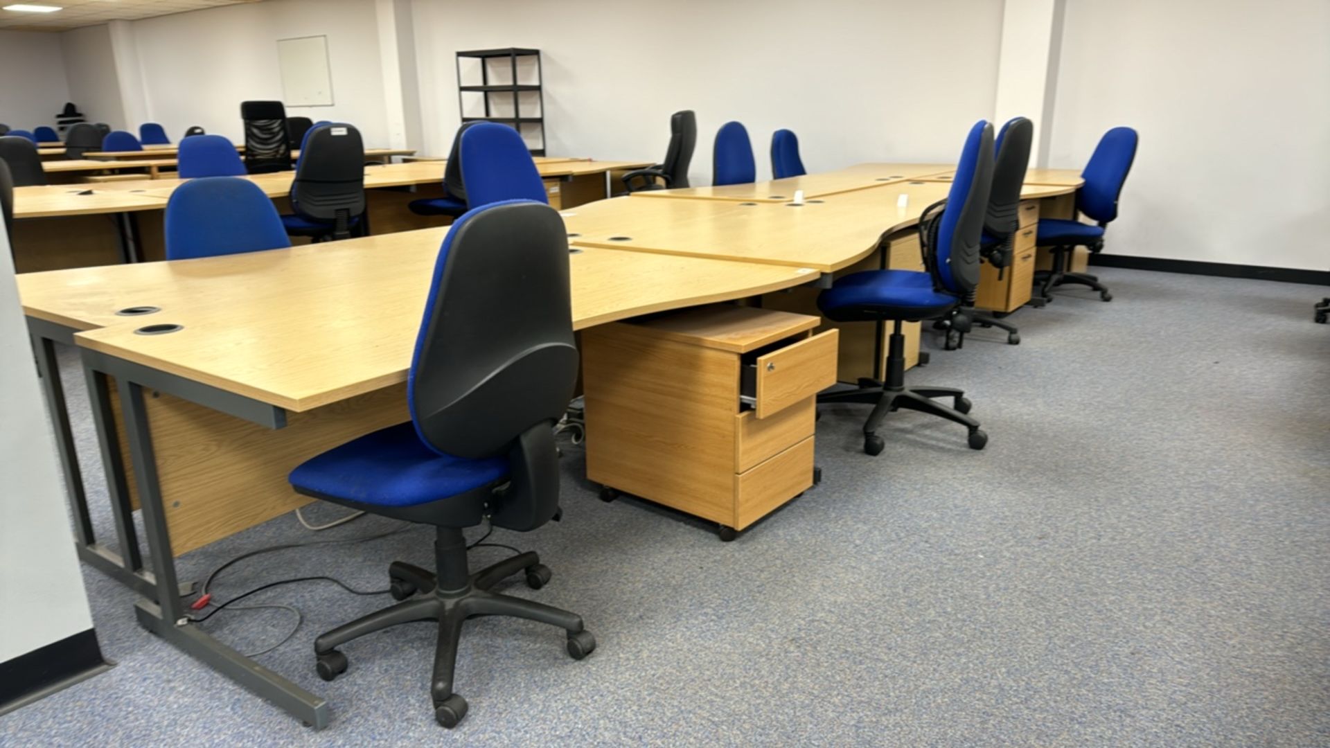 Wooden Effect Office Desks x8 With Office Chairs x8 - Image 5 of 5