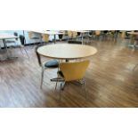 Round Cafeteria Table & Chairs x3