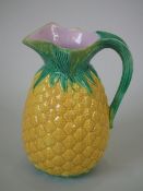 English Majolica pineapple jug