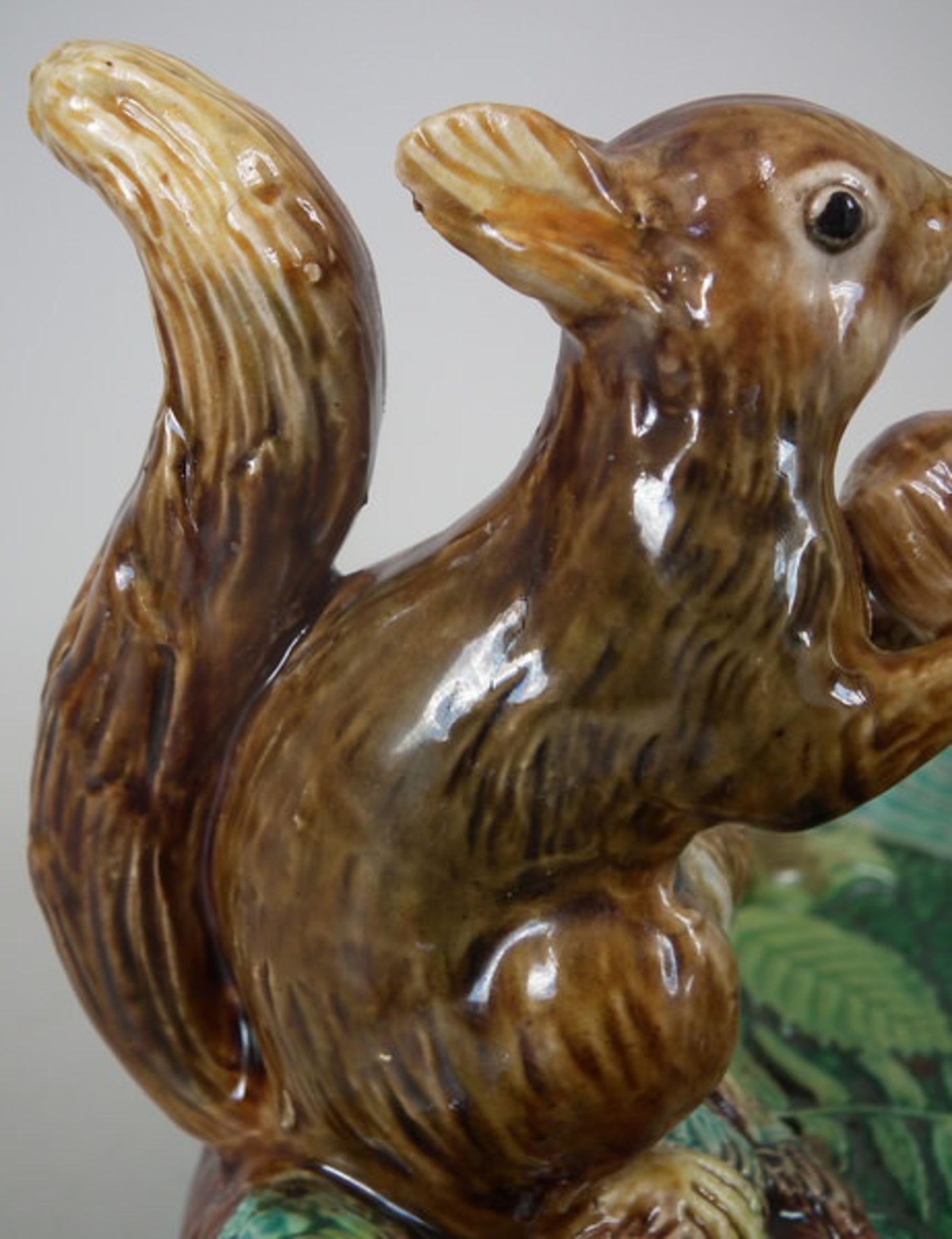 George Jones Majolica squirrel nut dish - Image 14 of 21