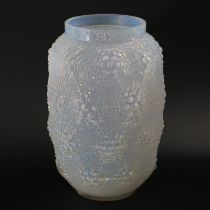 Rene Lalique Opalescent Glass 'Davos' Vase