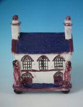 Large Staffordshire Prattware-type money box bank