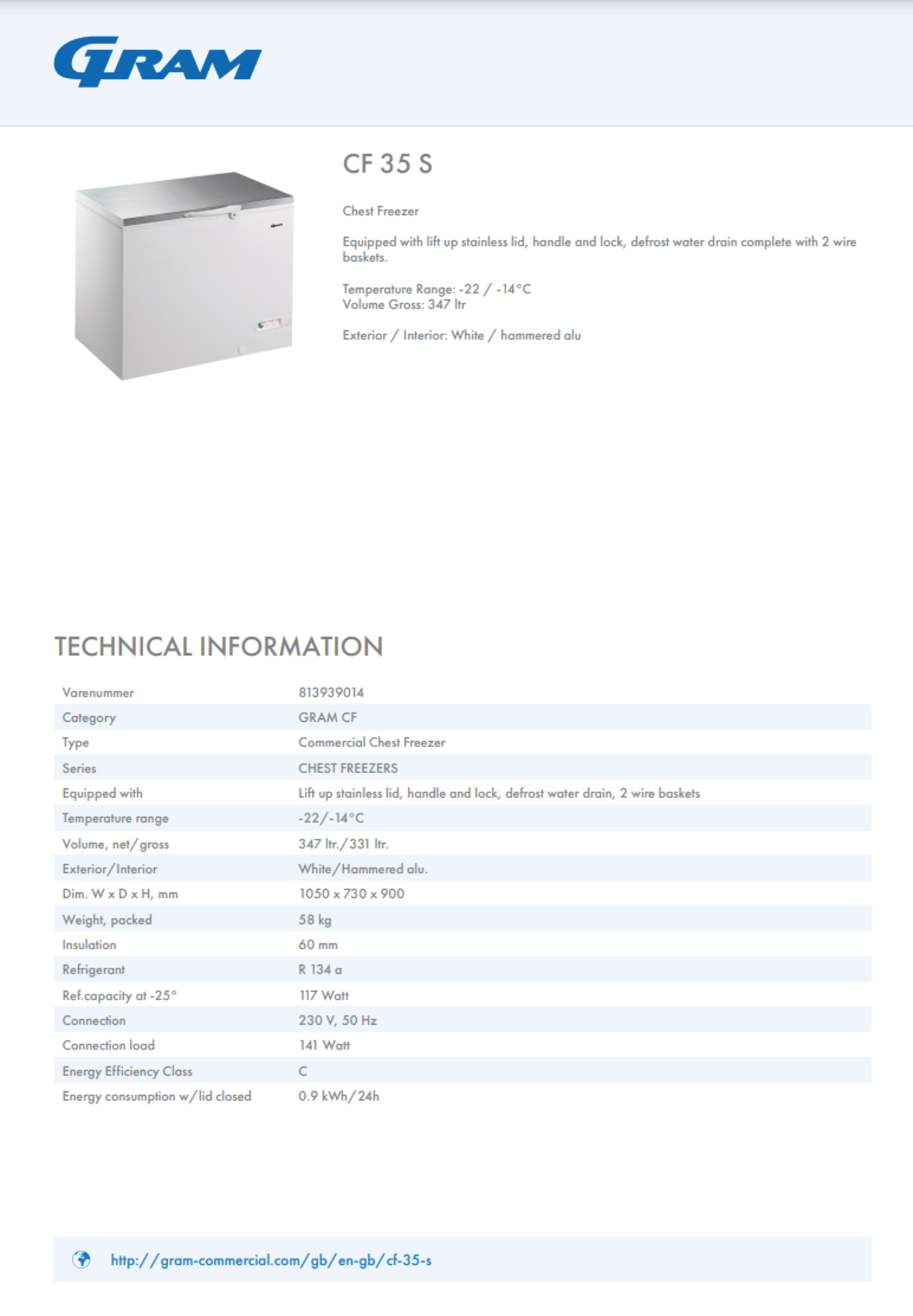 CF 35 SG UK Glass Freezer - Image 8 of 8