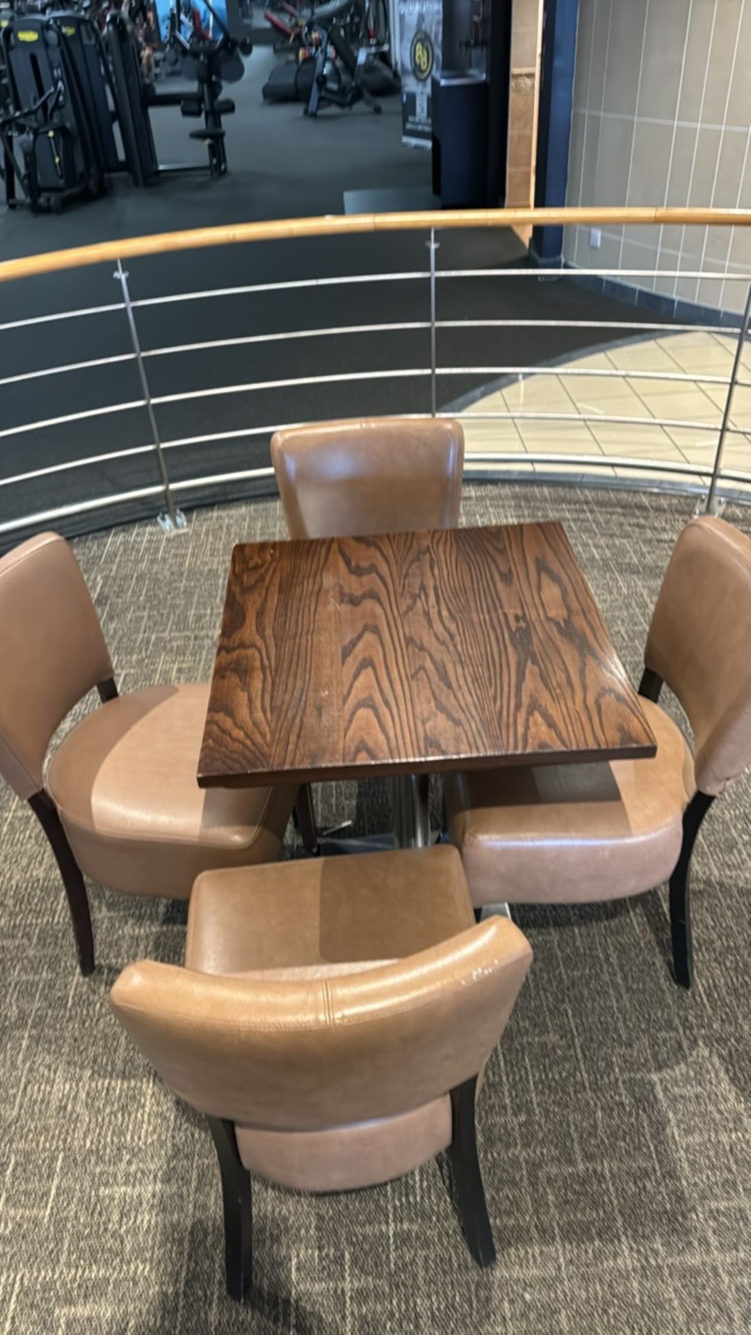 Square Table & Faux Leather Chairs x4 - Bild 3 aus 3