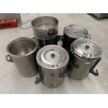 Set of 5 Stainless Steel Thermostatically Controll