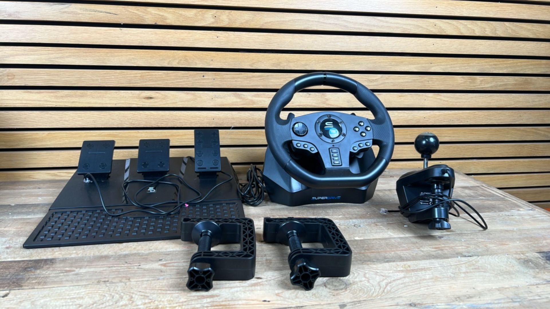 Subsonic GS 850X Universal Gaming Steering Wheel With Vibration, Pedals & Gears