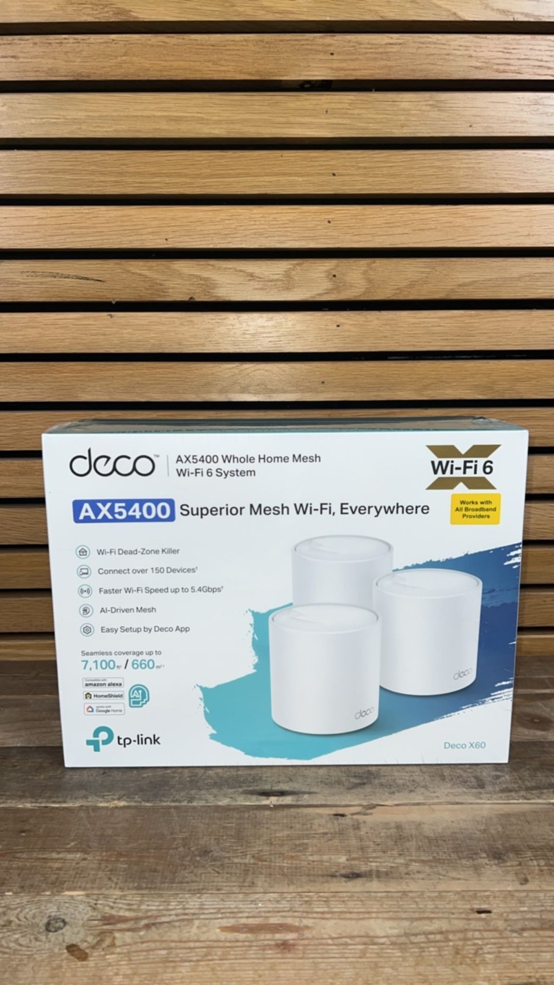 Tp-Link Deco X60 Ax5400 Whole Home Mesh Wi-Fi 6 System 3 Pack