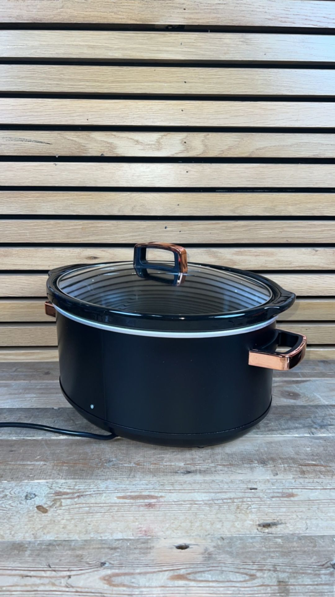 Tower Cavaletto Rose Gold Edition 6.5Litre Black Slow Cooker - Image 2 of 4