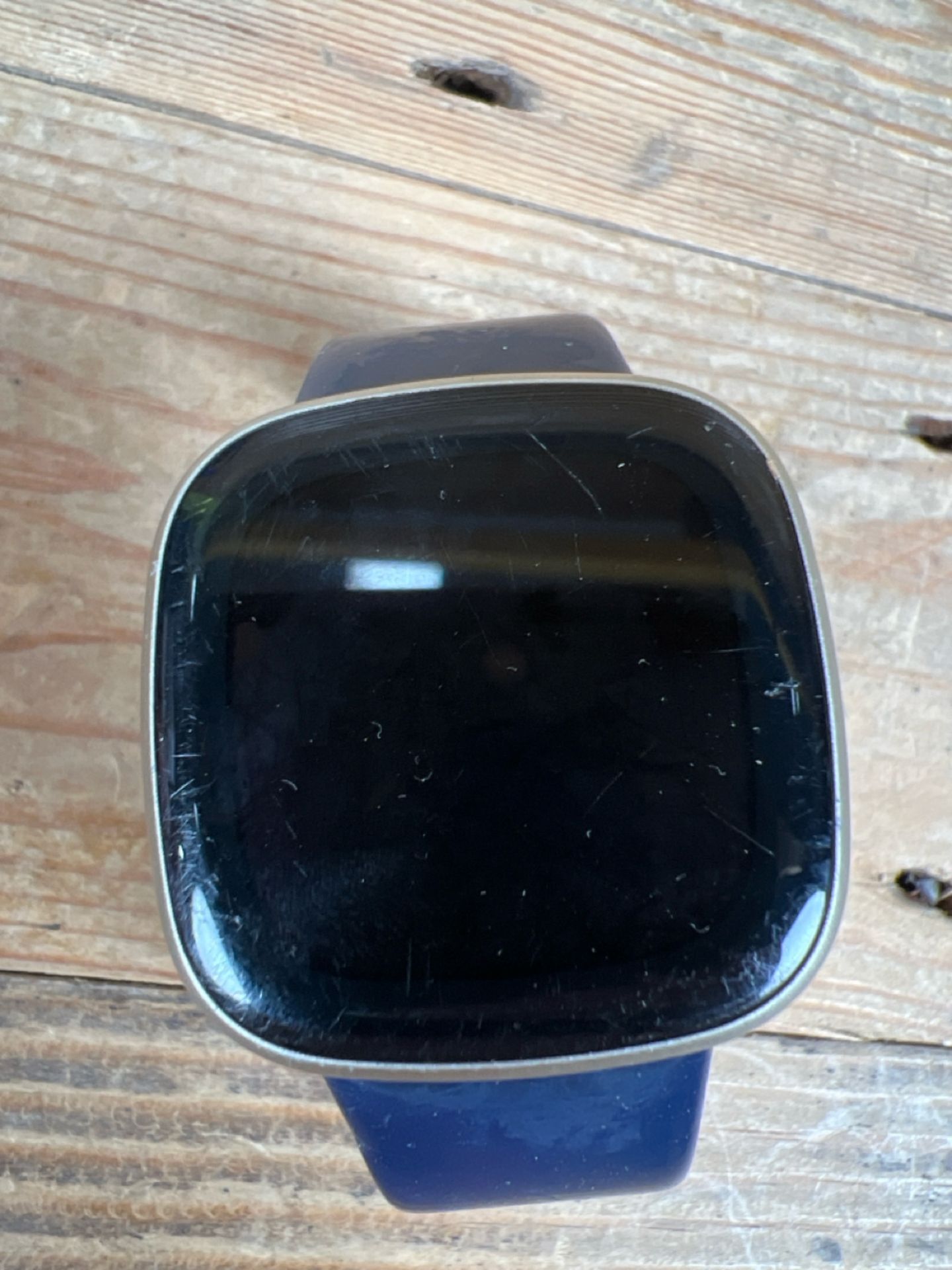 Fitbit Versa 3 Soft Gold With Midnight Blue Band - Image 2 of 4
