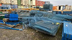 Large Quantity of Pallet Racking, Bars, Mesh Shelving & Supporting Structual Parts.