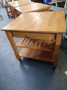 Square Table With Drawer& Slide Out Leaf