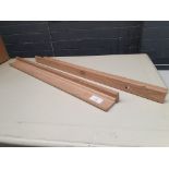 Creamore Mill Solid Oak Picture Shelves x2