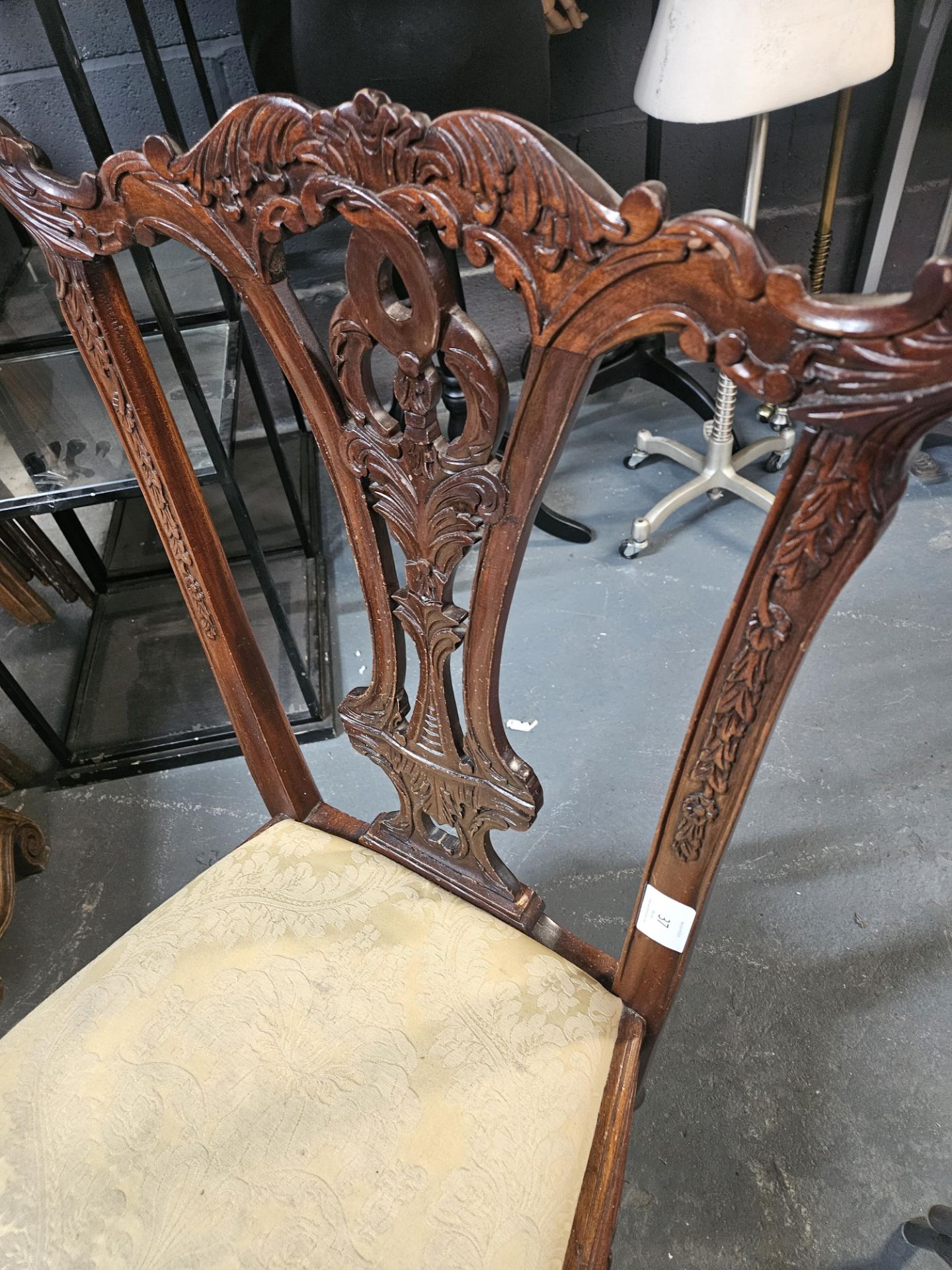 Carved Wooden Chair - Image 3 of 3