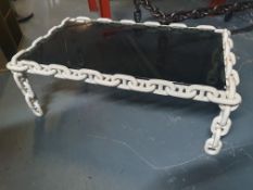 White Industrial Chain Link Coffee Table