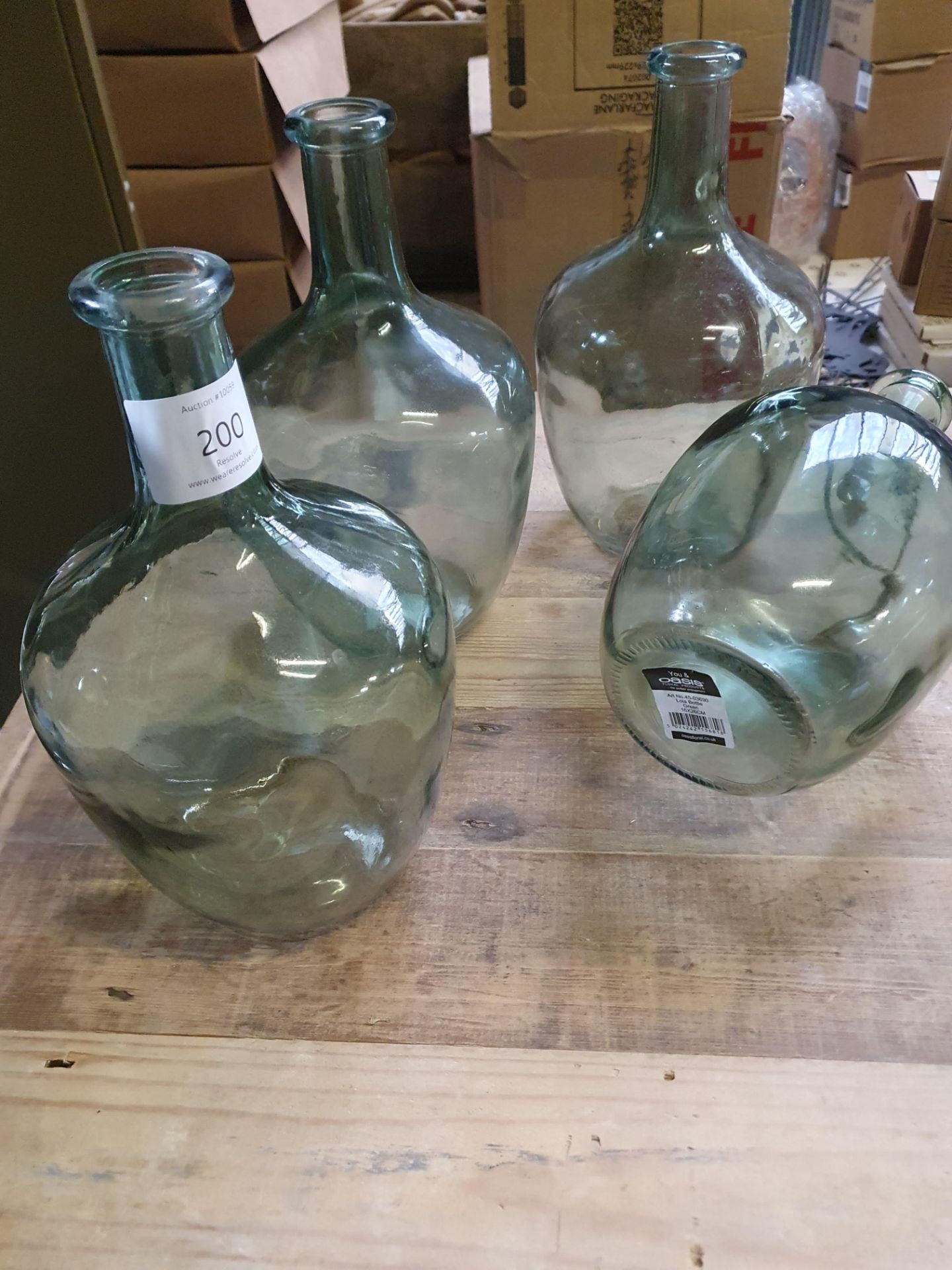 Medium Green Bottles x4