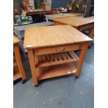 Square Table With Drawer & Slide Out Leaf