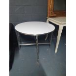 Round Table With Brushed Chrome Base