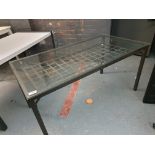 Glass Topped Table