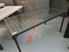Glass Topped Table