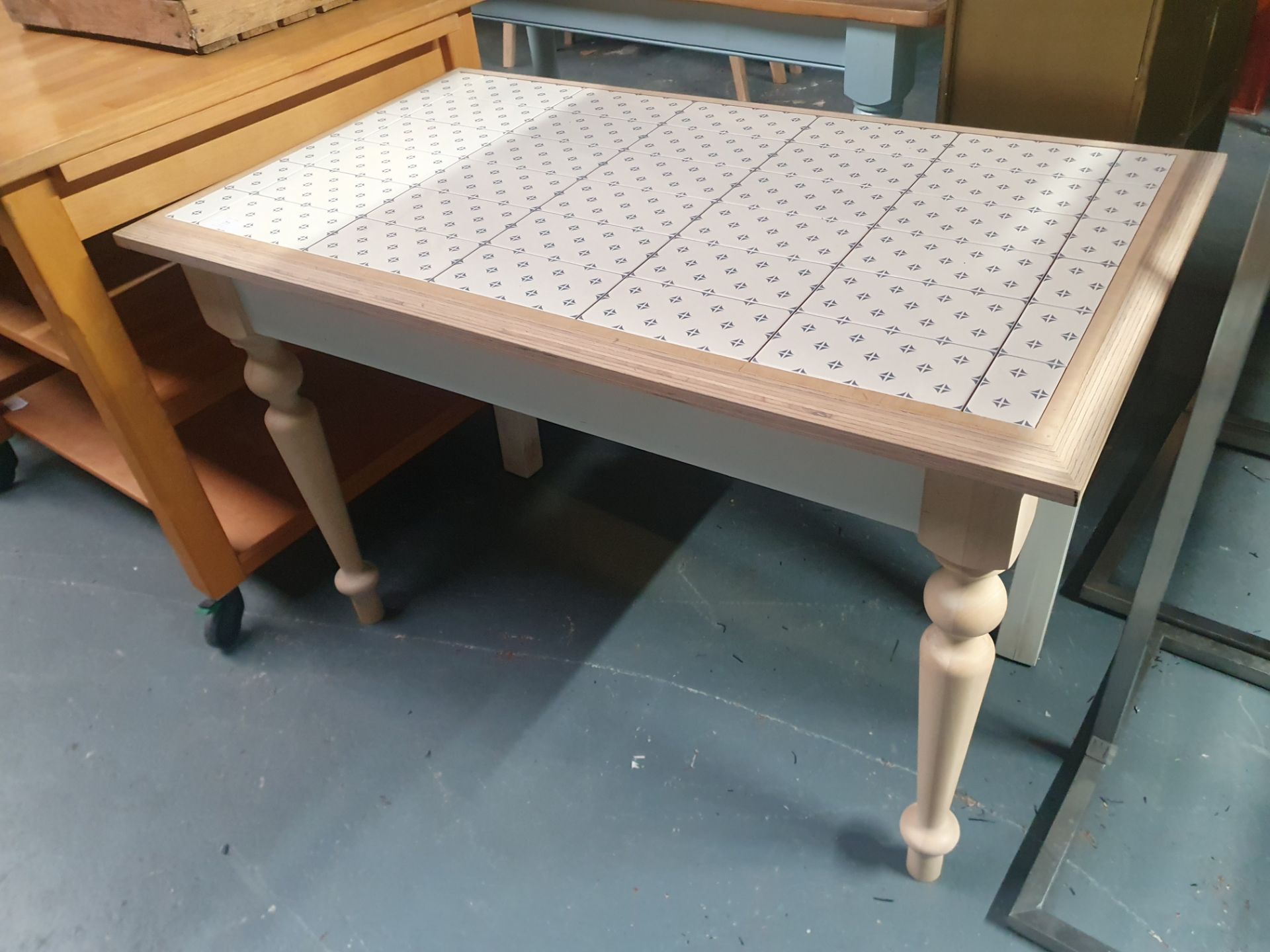 Tile Topped Table - Image 2 of 2