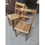 Vintage Wooden Chairs x5