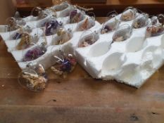 Heart Shaped Baubles With Dried Flowers