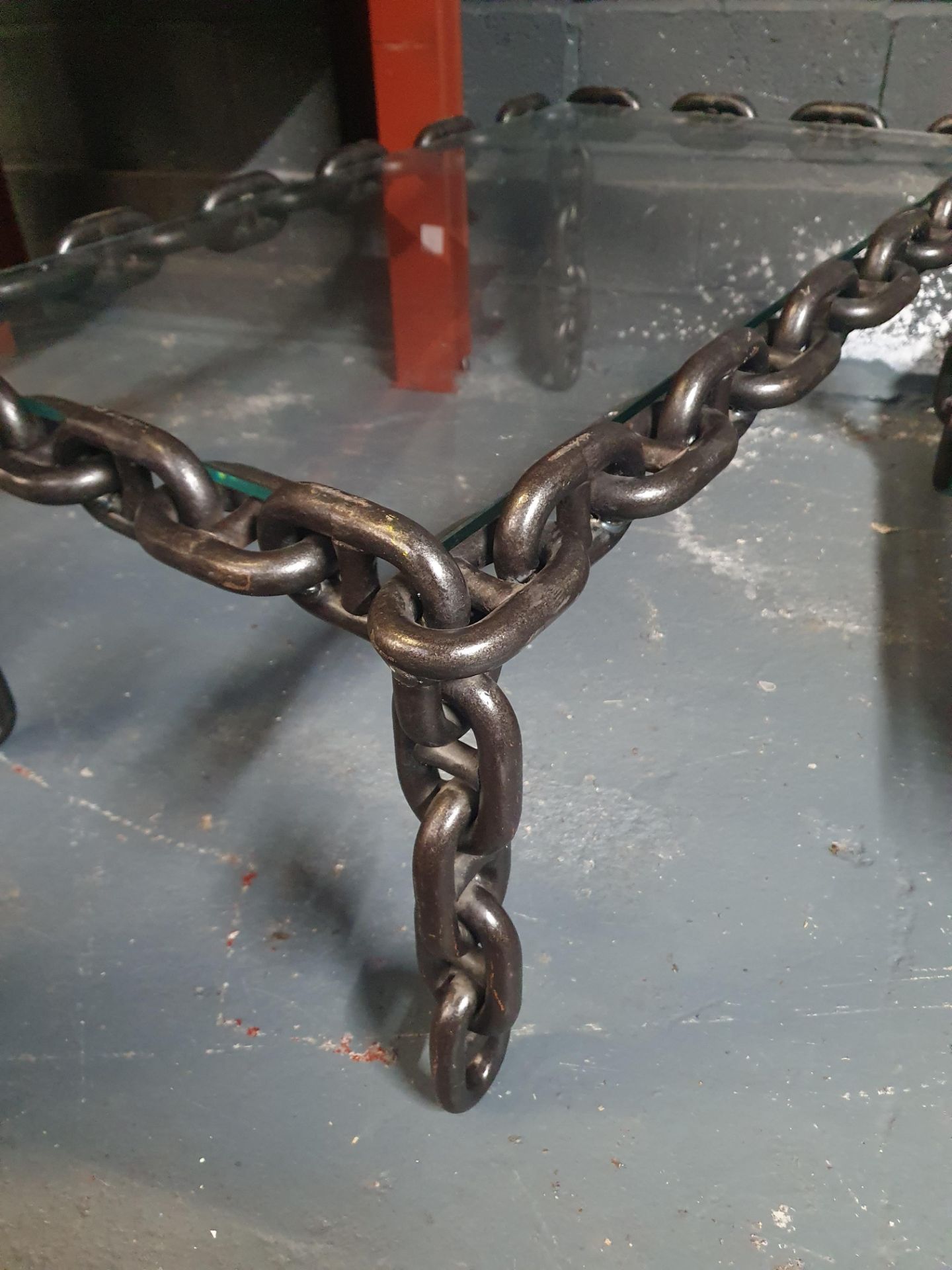 Industrial Chain Link Coffee Table - Image 2 of 2