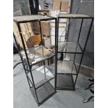 Metal & Glass Display Stands x2